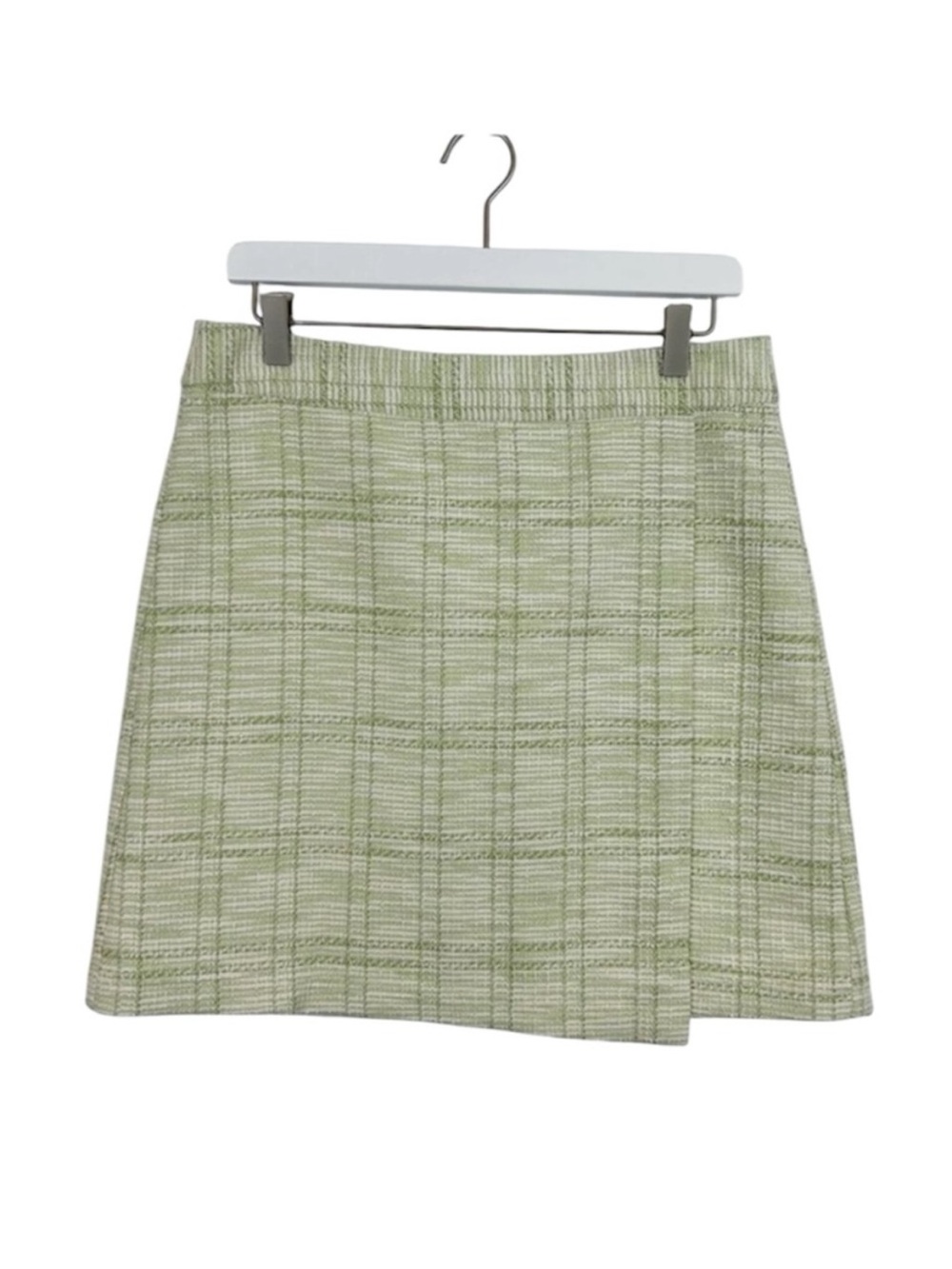 LOFT Green Plaid A-Line Skirt Size 6 Preppy